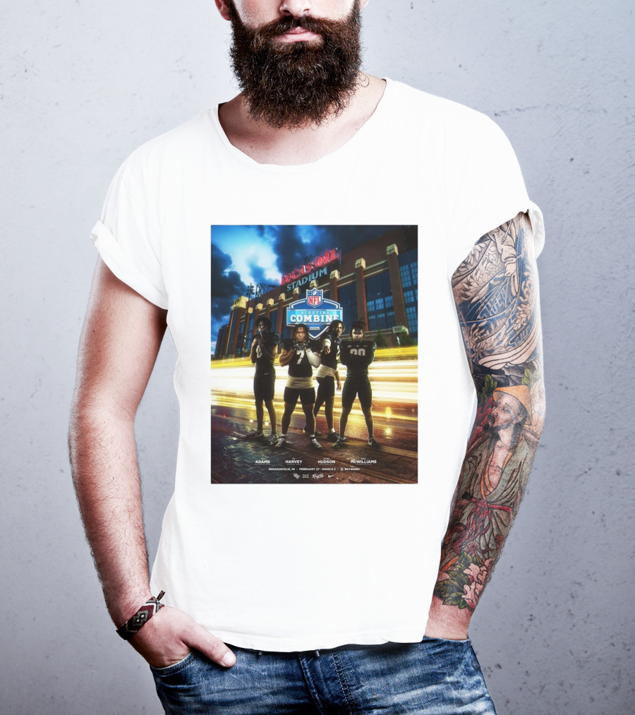 Lucas Oil Stadium NFL Scouting Combine 2025 UCF Adams Harvey Hudson McWilliams Indianapolis T-Shirt