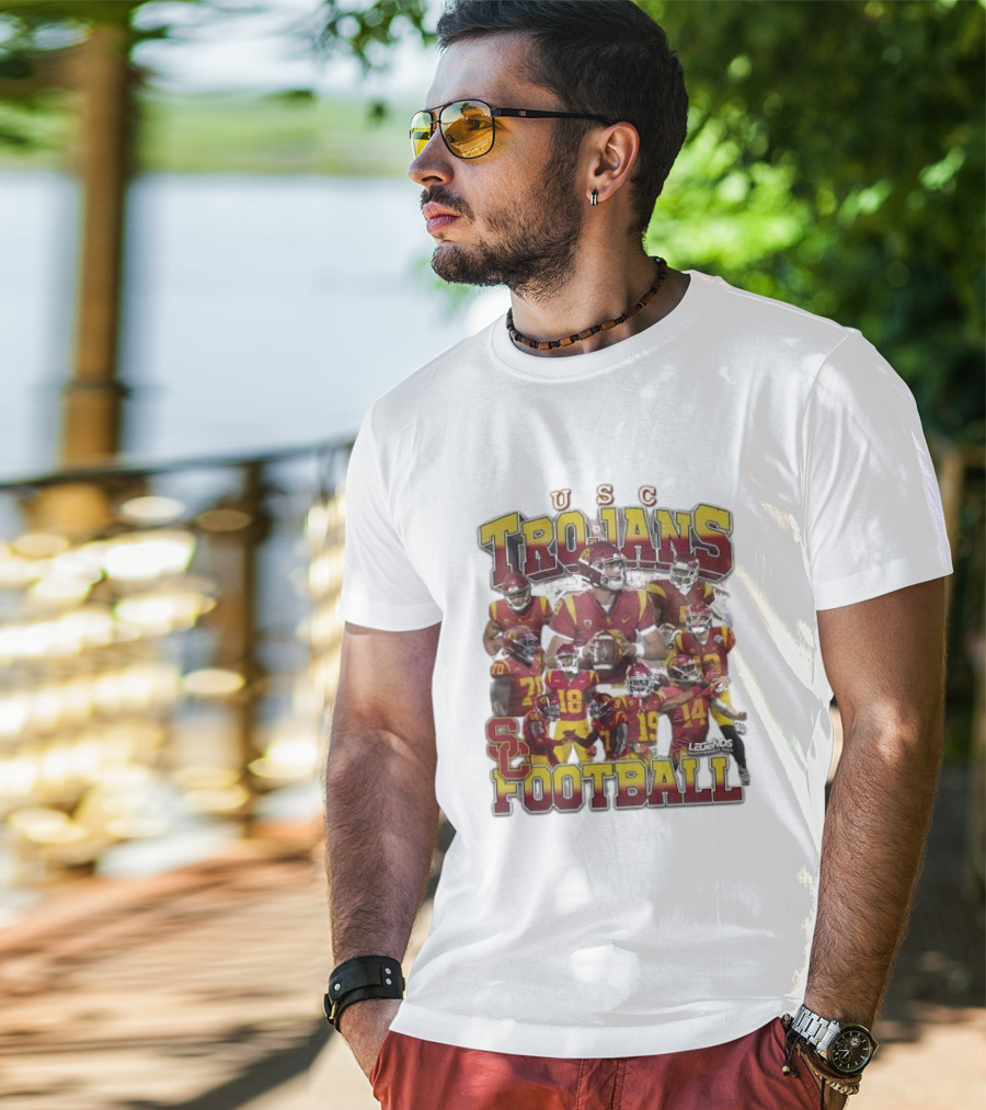 USC Trojans Football Legends Heavy Weight Players Collection T-Shirt