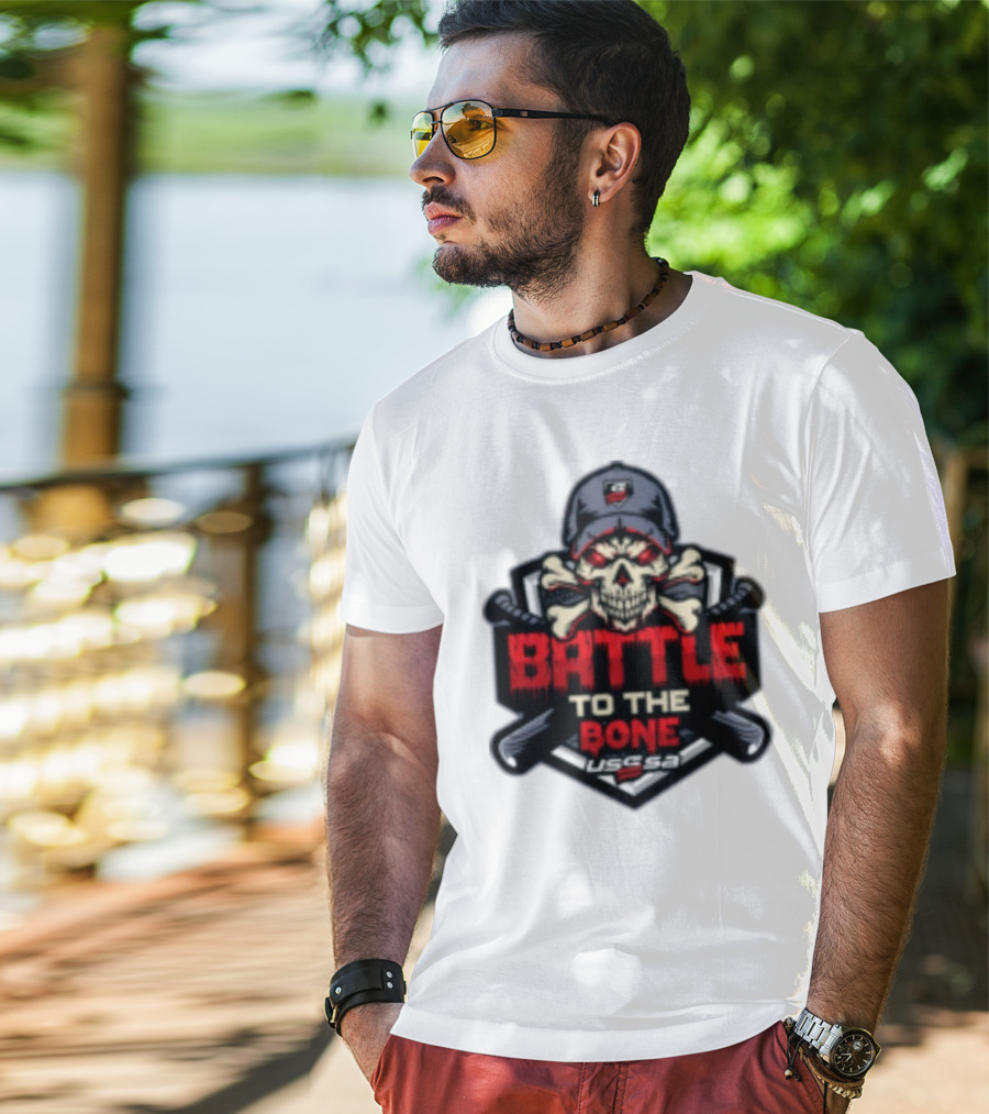 Battle To The Bone USSSA Skull And Crossbones March 21-23 2025 T-Shirt