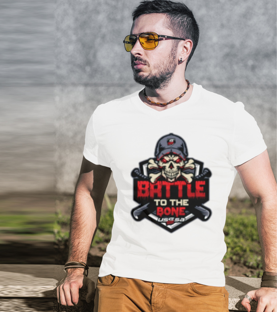 Battle To The Bone USSSA Skull And Crossbones March 21-23 2025 T-Shirt
