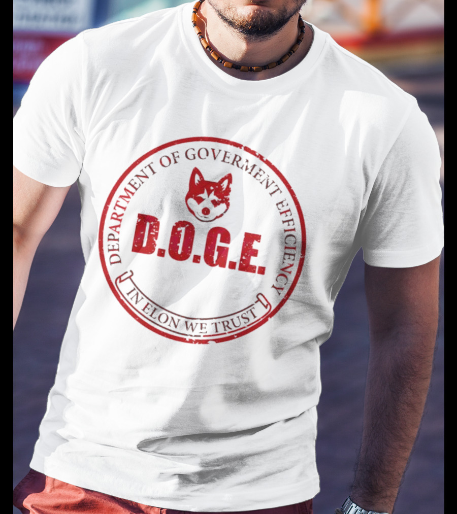 Department Of Government Efficiency D.O.G.E. In Elon We Trust Vintage Doge T-Shirt