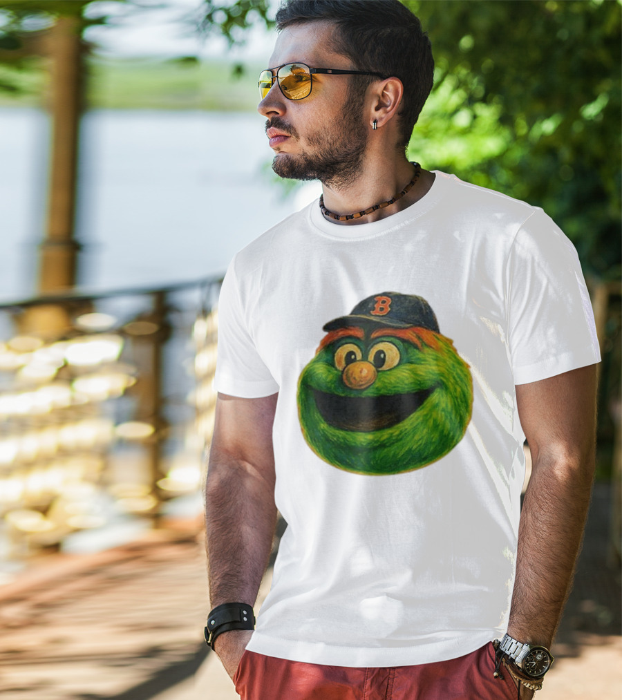 Wally The Green Monster Boston Red Sox Iconic Logo T-Shirt