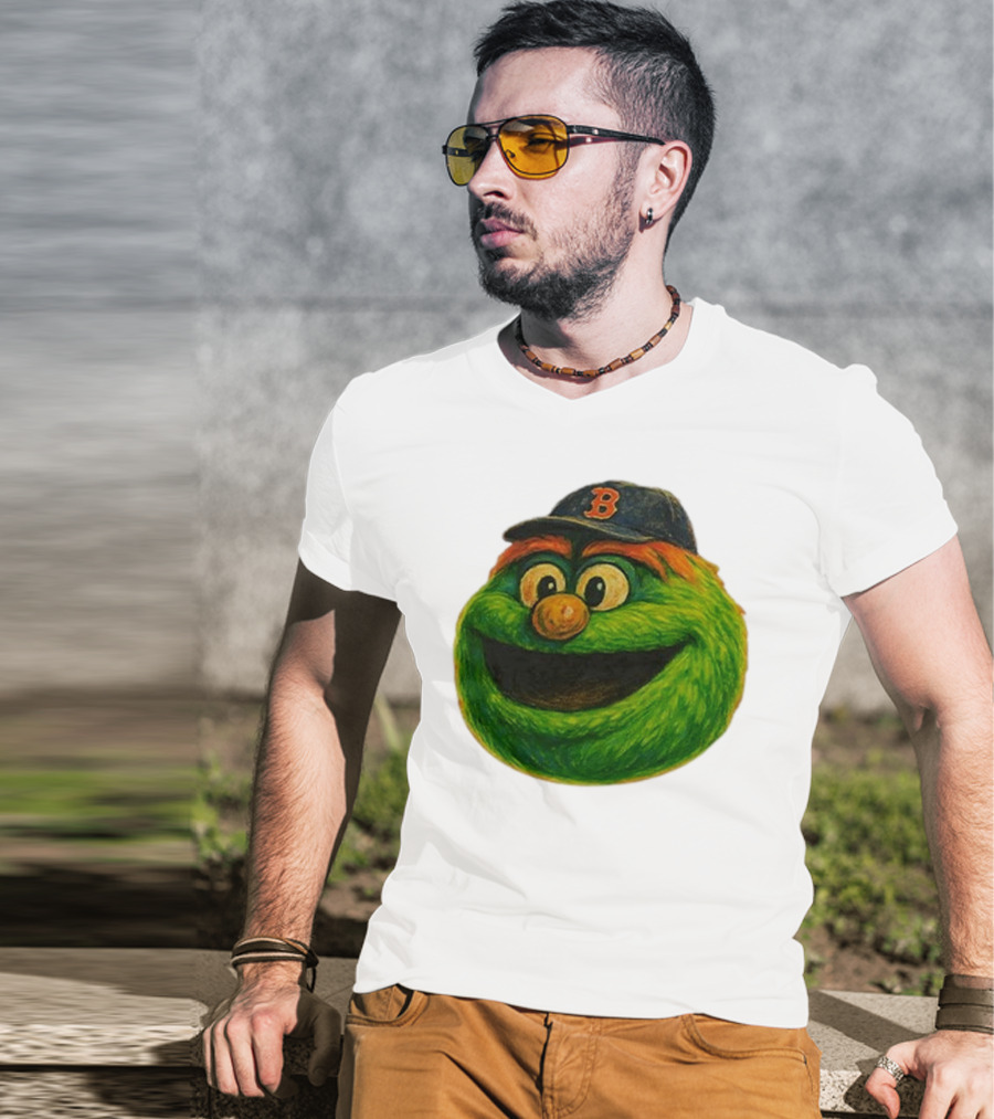 Wally The Green Monster Boston Red Sox Iconic Logo T-Shirt