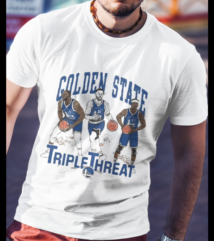 Golden State Triple Threat Green Curry Butler III T-Shirt