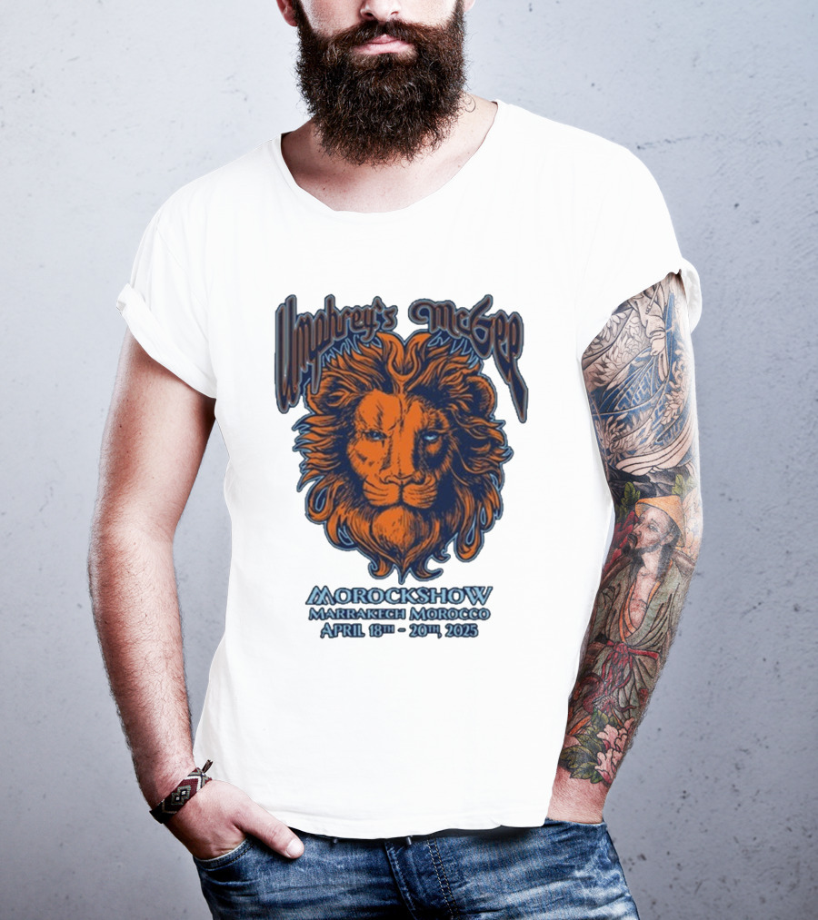 Umphrey’s McGee Morockshow Marrakech Morocco April 18th-20th 2025 Lion Art T-Shirt