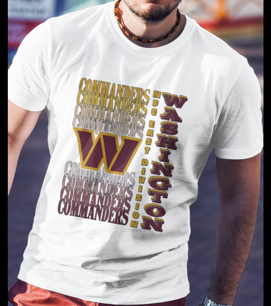 Washington Commanders NFC East Division W Logo Football Team T-Shirt