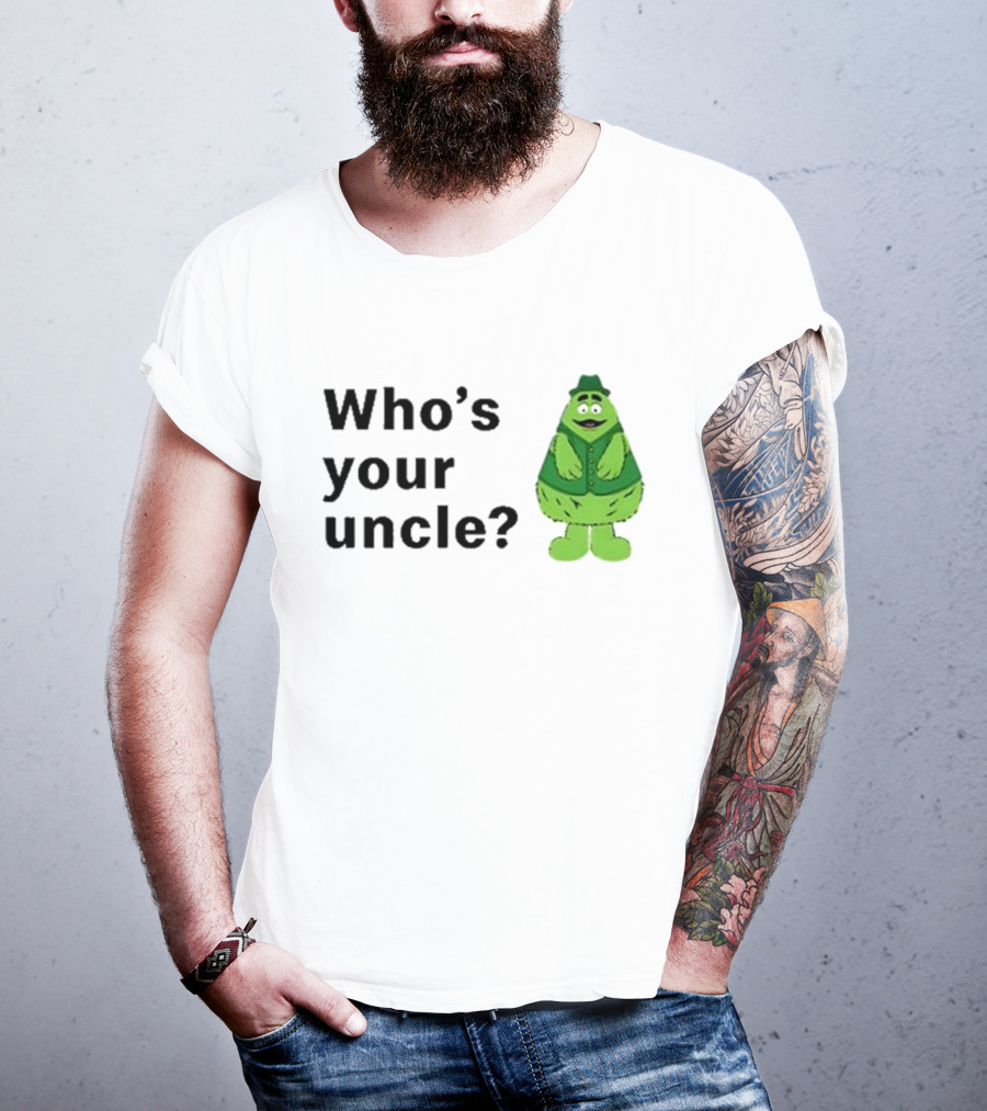 Uncle O’grimacey Who’s Your Uncle Green Character St Patrick’s Day T-Shirt