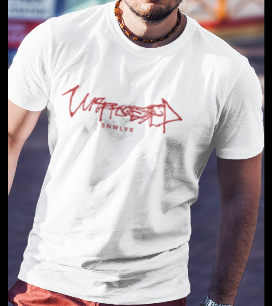 Unprocessed Snwlvr Bold Red Handwriting Style T-Shirt
