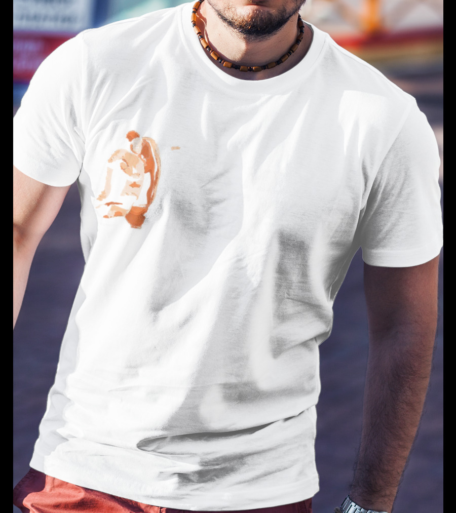 Ask Me About My Parlay Wrestling Pose Graphic Beige And Brown T-Shirt