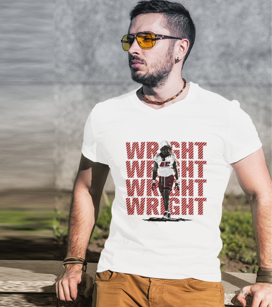 Wright Football Gameday Player Red Athletic Repetition T-Shirt