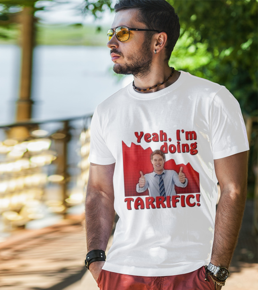 Yeah I'm Doing Tarrific Thumbs Up Business Graph T-Shirt