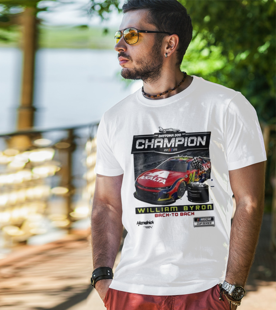Daytona 500 Champion 2025 William Byron Back To Back NASCAR Cup Series T-Shirt