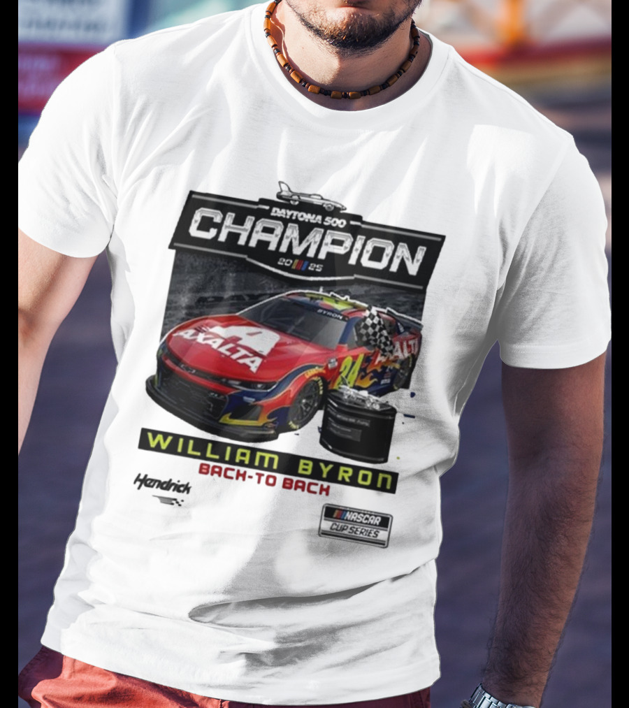 Daytona 500 Champion 2025 William Byron Back To Back NASCAR Cup Series T-Shirt