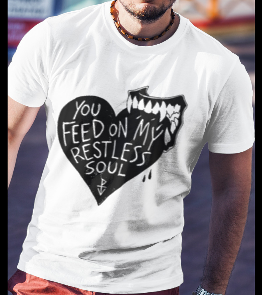 You Feed On My Restless Soul Aggressive Creature Burst Out Horror Theme T-Shirt