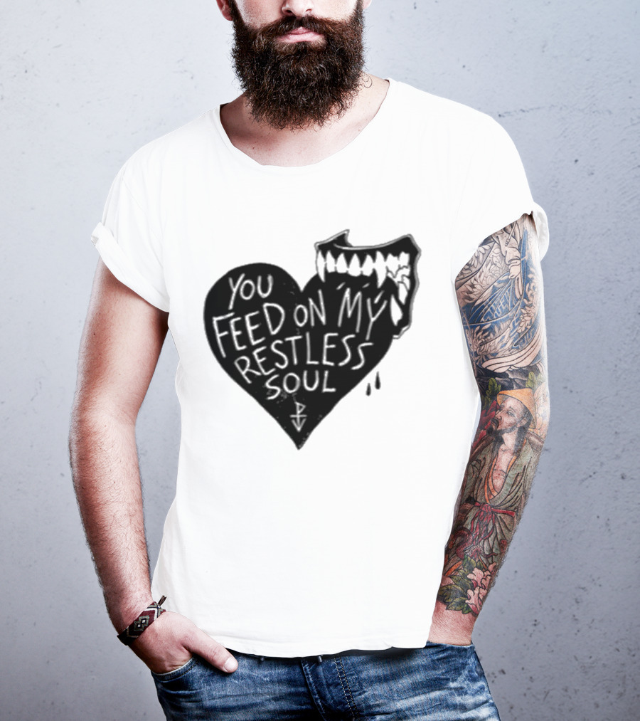 You Feed On My Restless Soul Aggressive Creature Burst Out Horror Theme T-Shirt