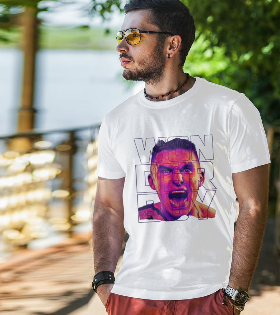 Wonderboy Brian Morris Deranged Bold Typography Expression T-Shirt