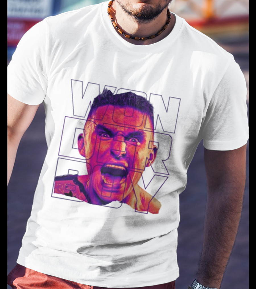 Wonderboy Brian Morris Deranged Bold Typography Expression T-Shirt