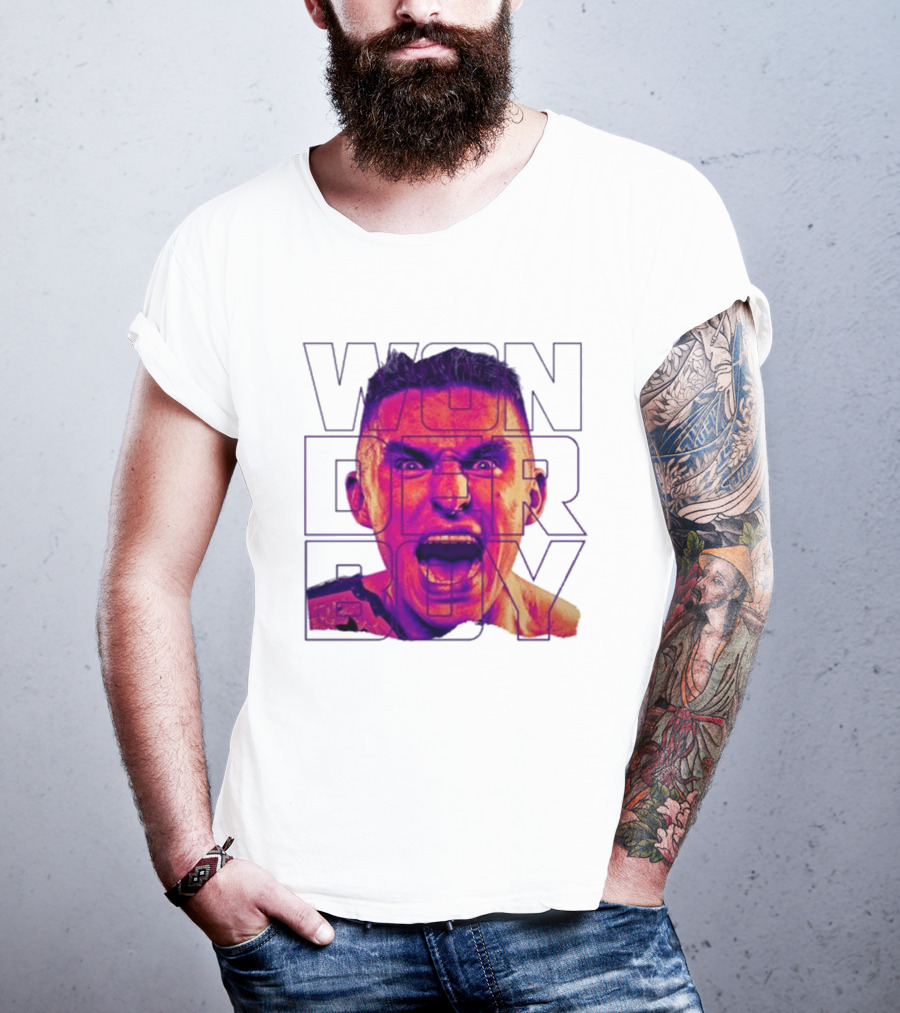 Wonderboy Brian Morris Deranged Bold Typography Expression T-Shirt
