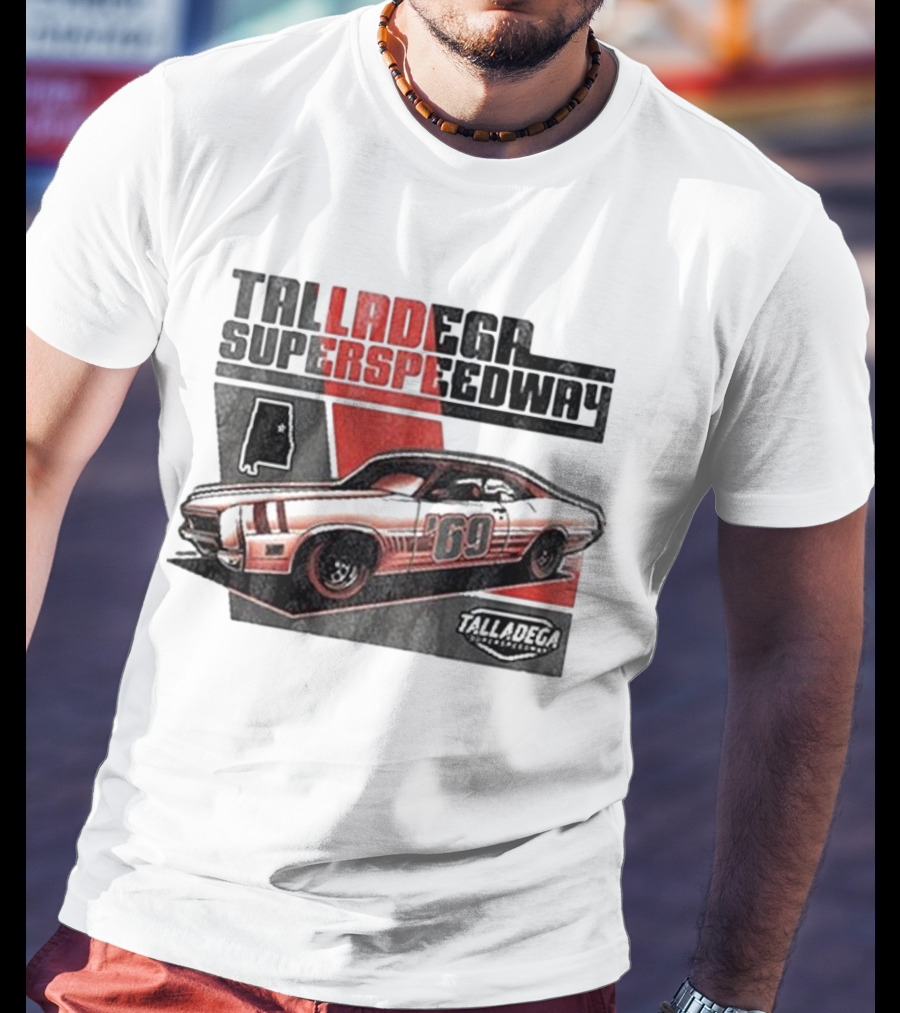 Talladega Superspeedway 69 Retro Racecar Design T-Shirt