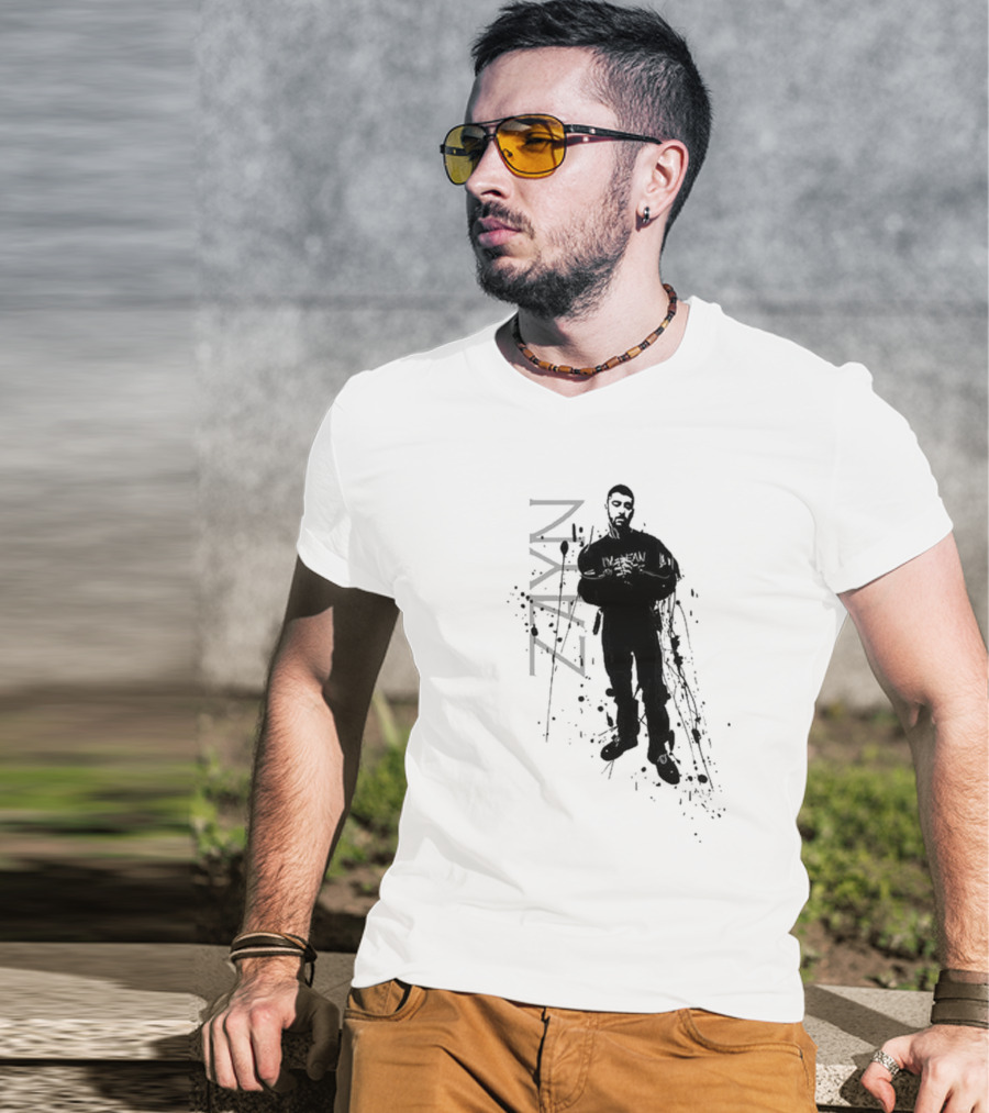 Zayn Splatter Style With Splash Silhouette And Name T-Shirt