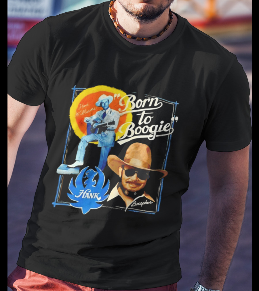 Hank Williams Bocephus Born To Boogie Music Legends T-Shirt