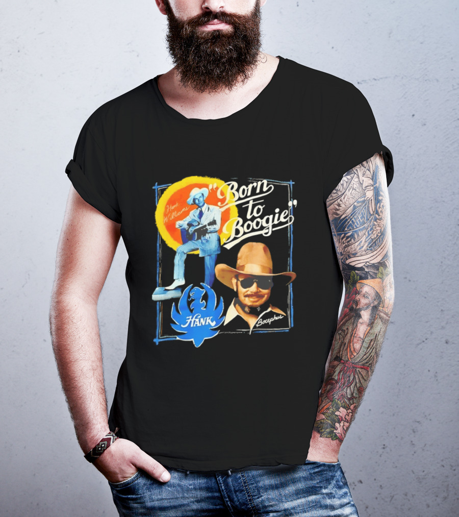 Hank Williams Bocephus Born To Boogie Music Legends T-Shirt