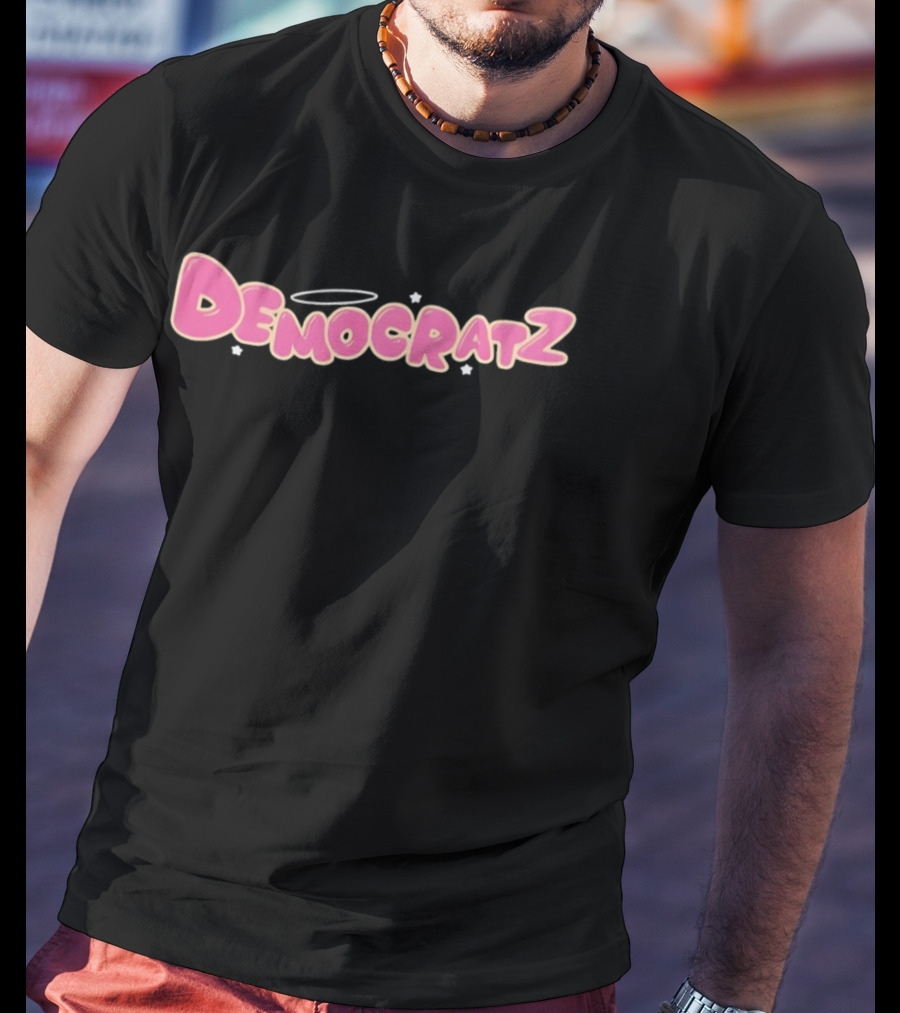 Democratz Democratic Party Pink Halo Comic T-Shirt