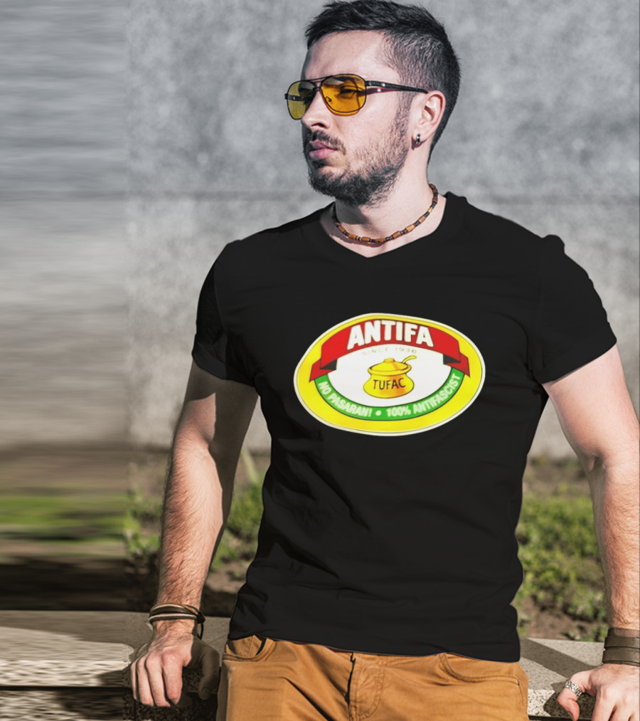 ANTIFA Since 1930 TUFAC No Pasaran 100% Antifascist T-Shirt