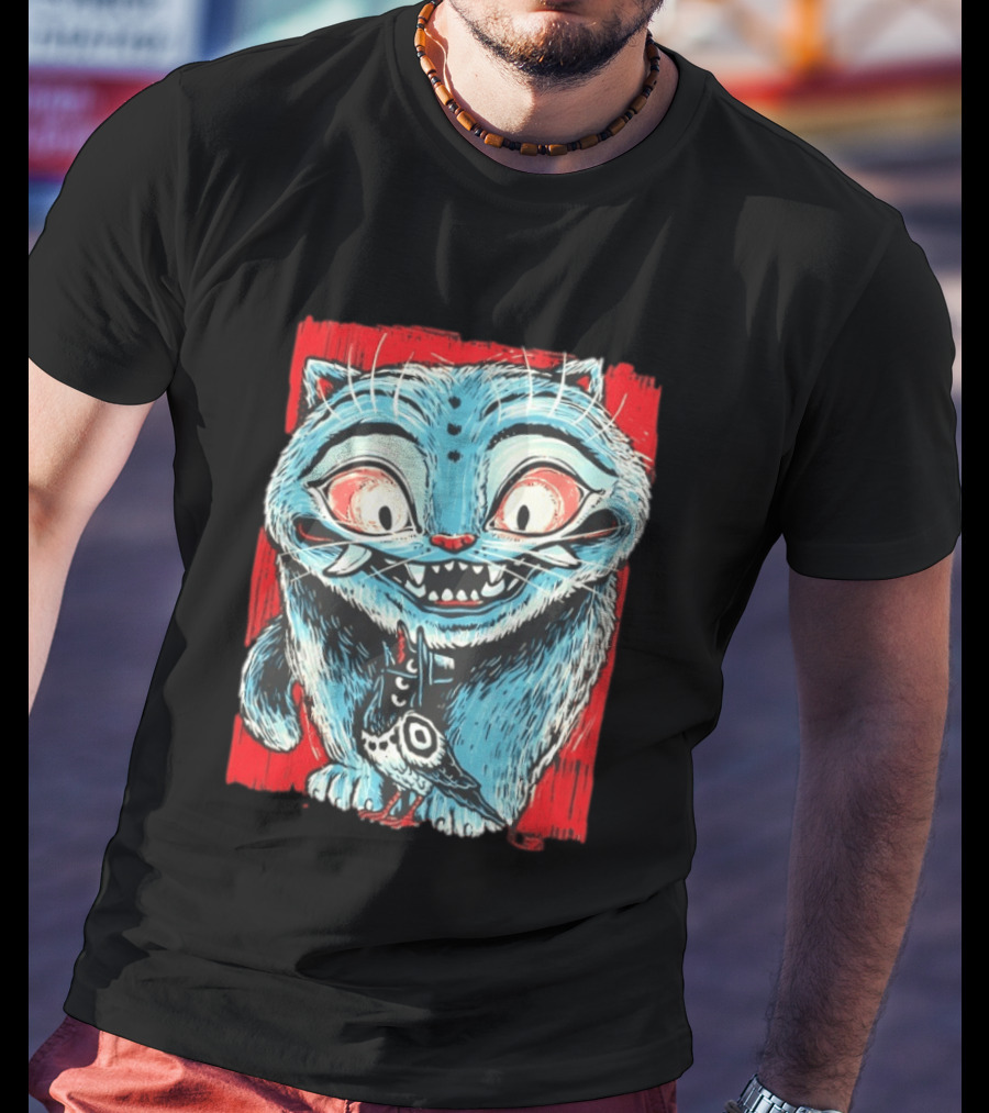 Derpy Tiger And Sussy KPop Demon Hunters Tiger And Crow Duo Colorful Cartoon T-Shirt