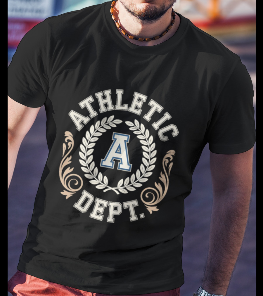 Athletic Dept A Floral Wreath Monogram T-Shirt