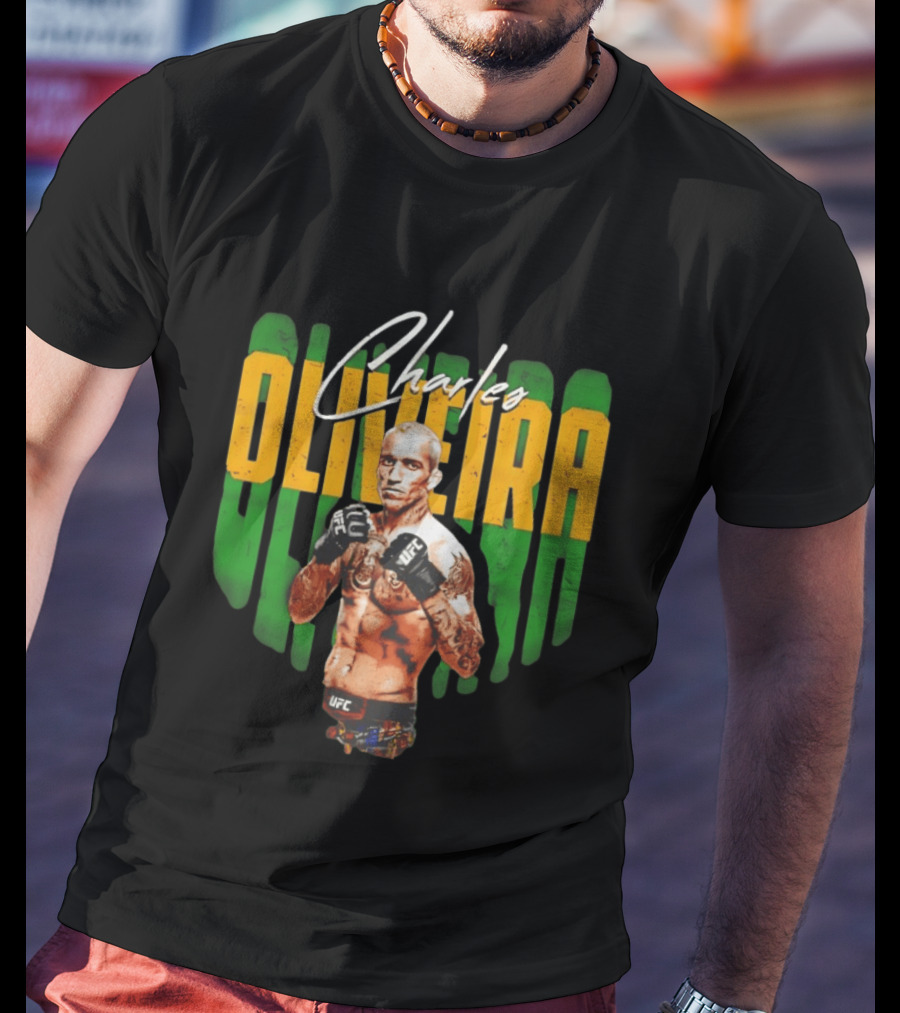 Charles Oliveira UFC Fighter Signature Pose T-Shirt