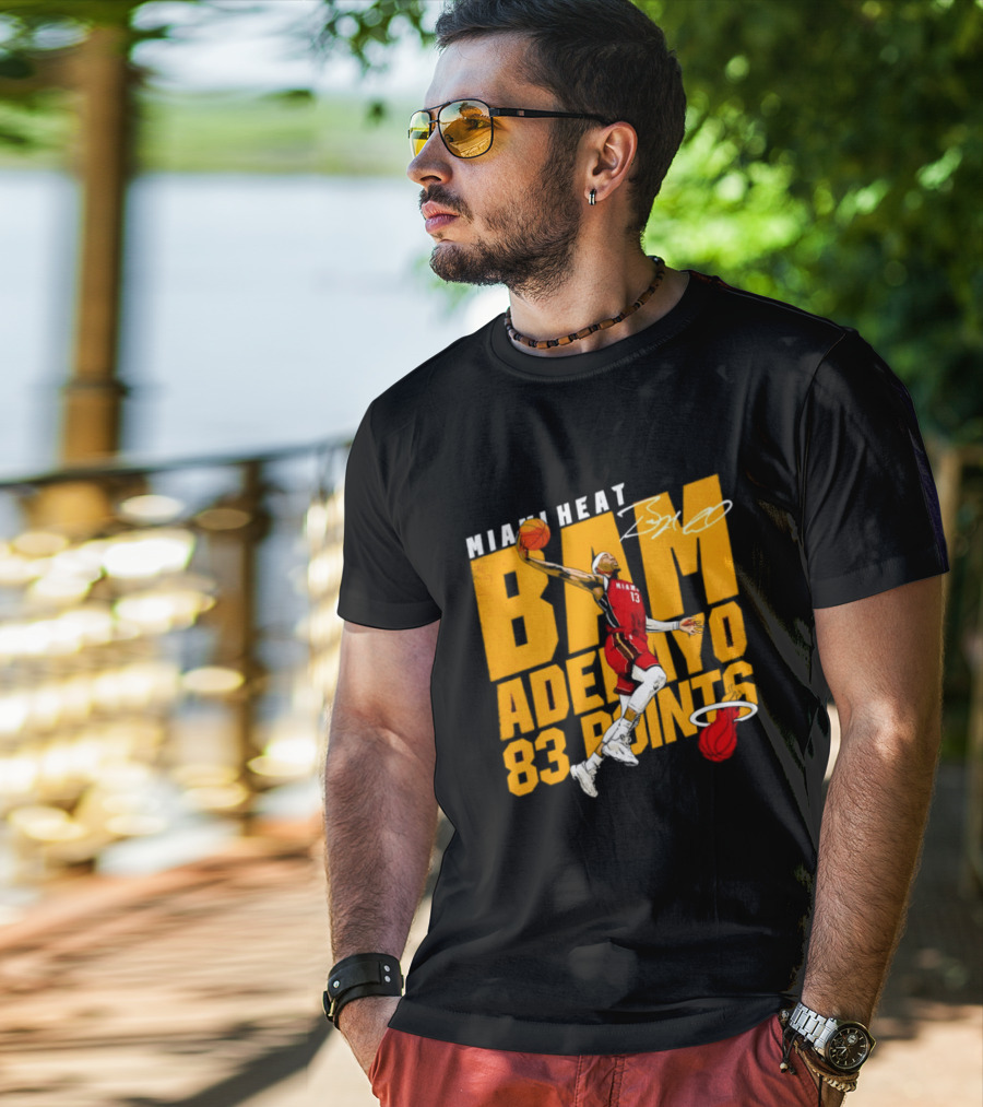 Miami Heat Bam Adebayo 83 Points Basketball Dunk T-Shirt