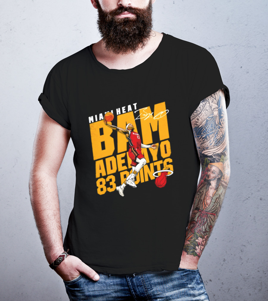 Miami Heat Bam Adebayo 83 Points Basketball Dunk T-Shirt