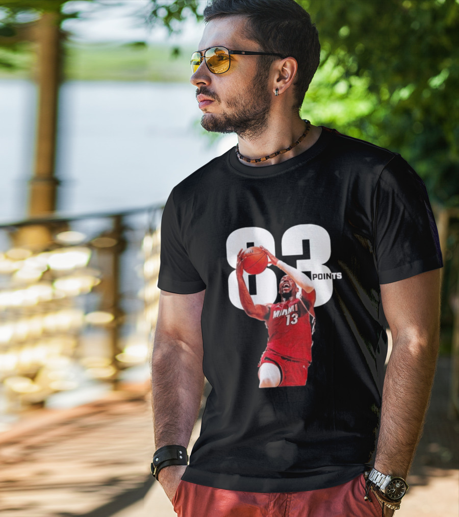 Bam Adebayo Miami 13 Scores 83 Points Passing Kobe Bryant's Single Game Record T-Shirt