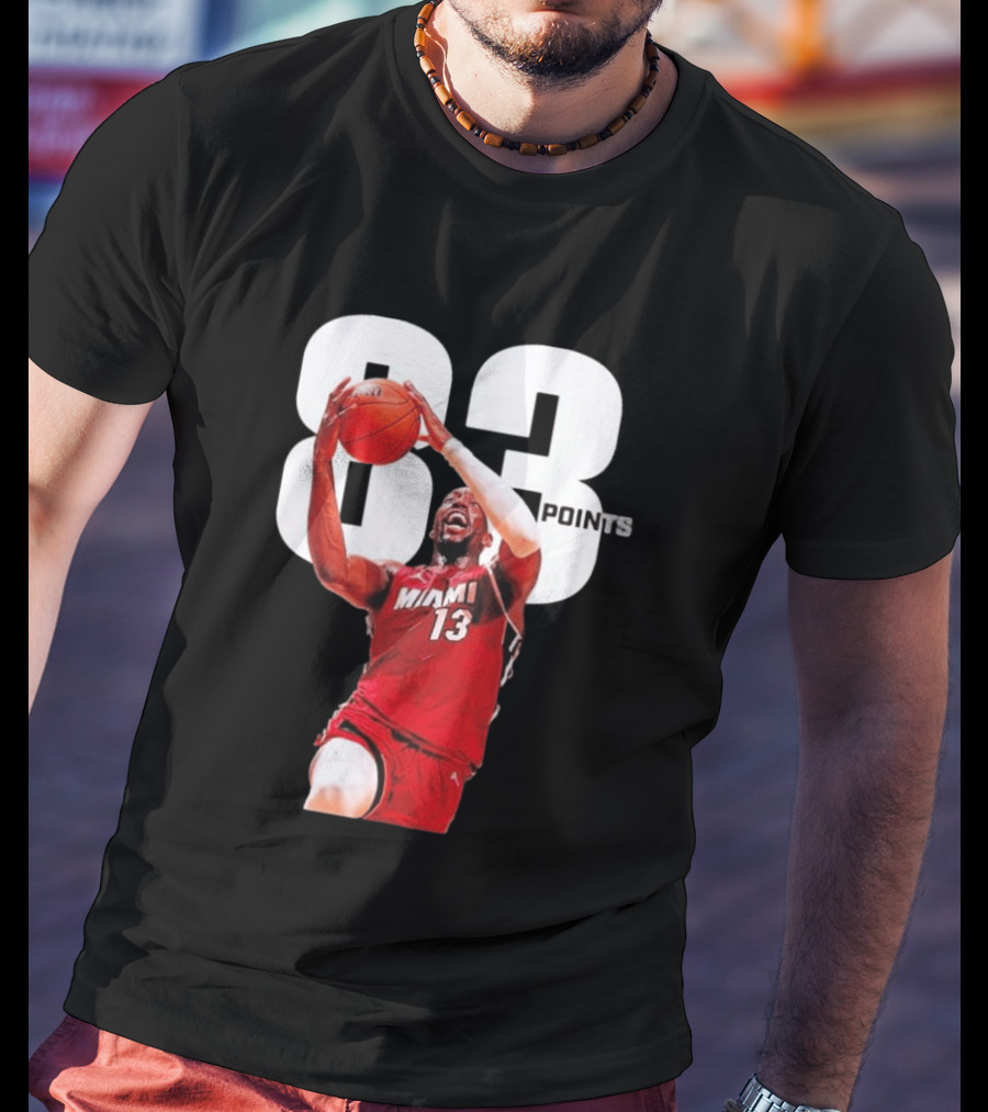 Bam Adebayo Miami 13 Scores 83 Points Passing Kobe Bryant's Single Game Record T-Shirt