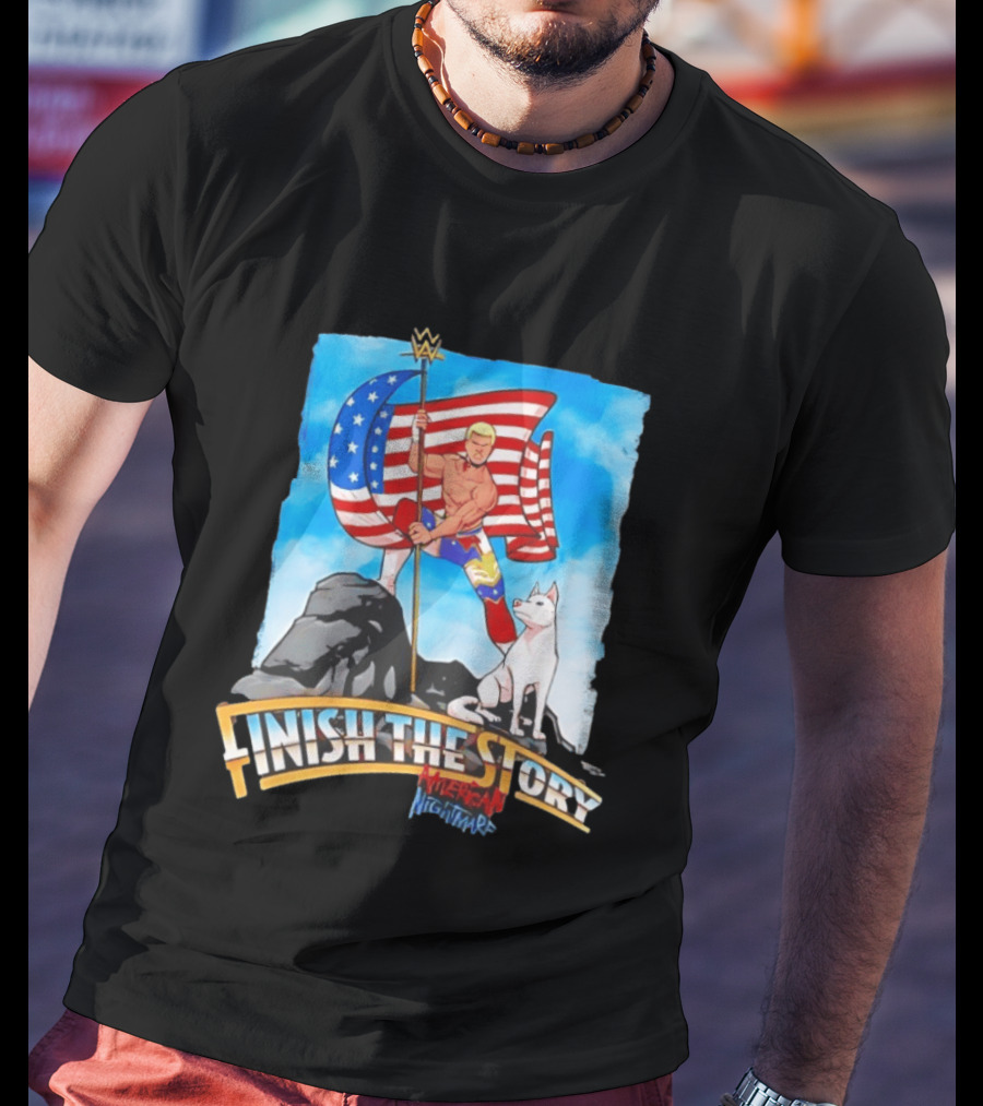 Cody Rhodes Finish The Story American Nightmare WWE Flag T-Shirt
