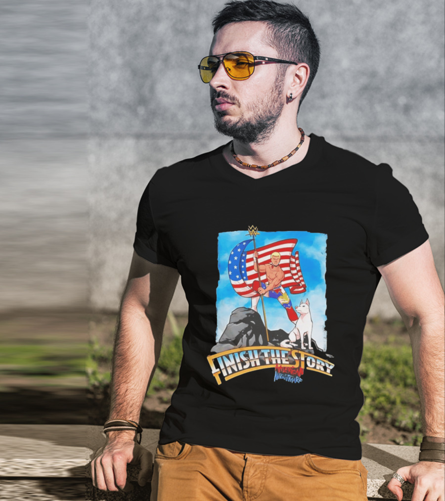 Cody Rhodes Finish The Story American Nightmare WWE Flag T-Shirt