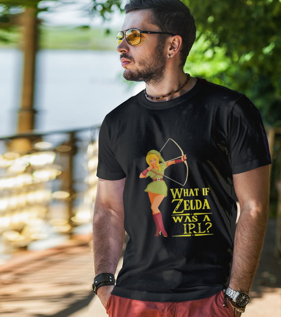 What If Zelda Was A Girl Female Elf Holding A Bow T-Shirt