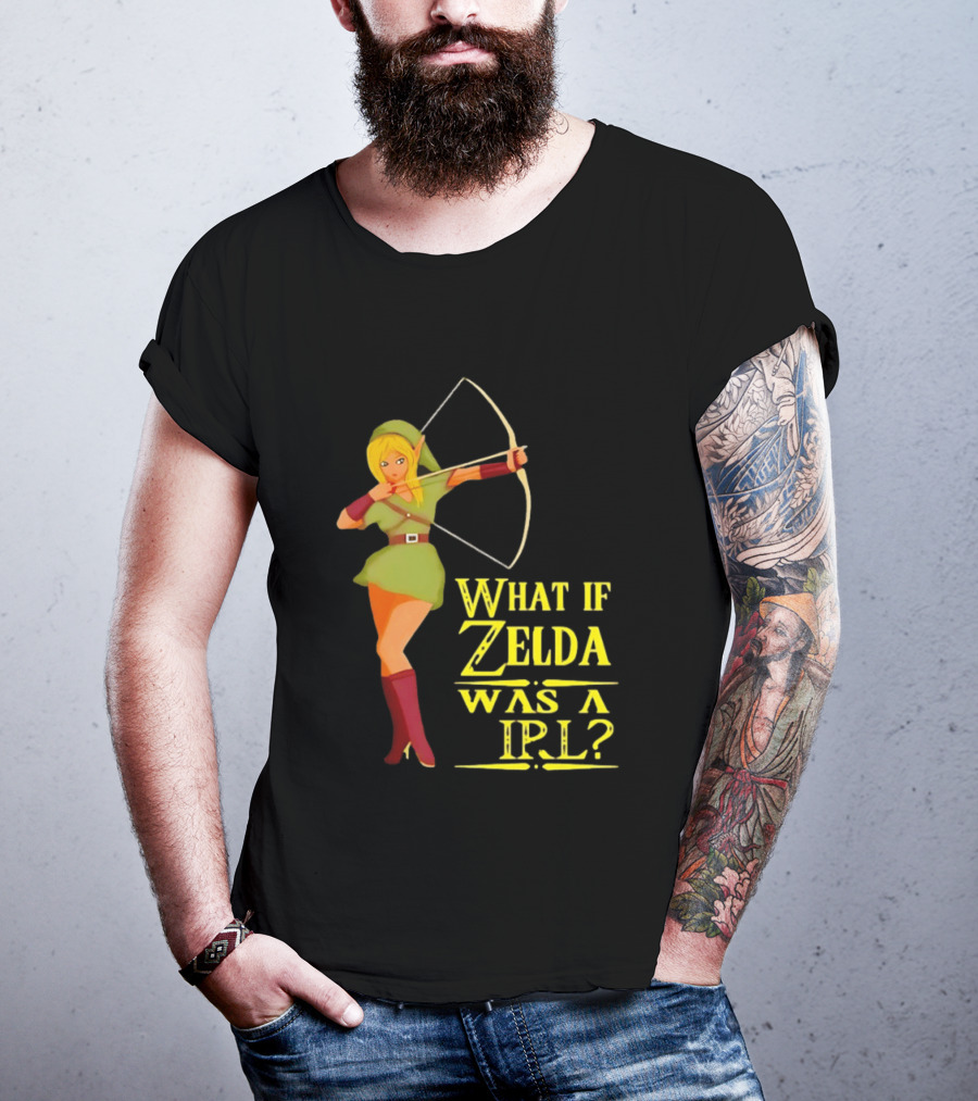 What If Zelda Was A Girl Female Elf Holding A Bow T-Shirt