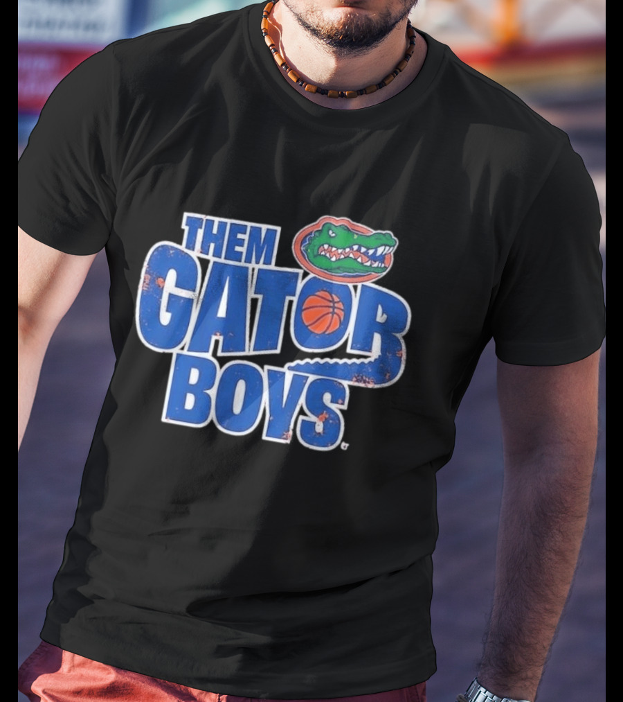 Them Gator Boys Florida Basketball Gator Logo And Ball T-Shirt