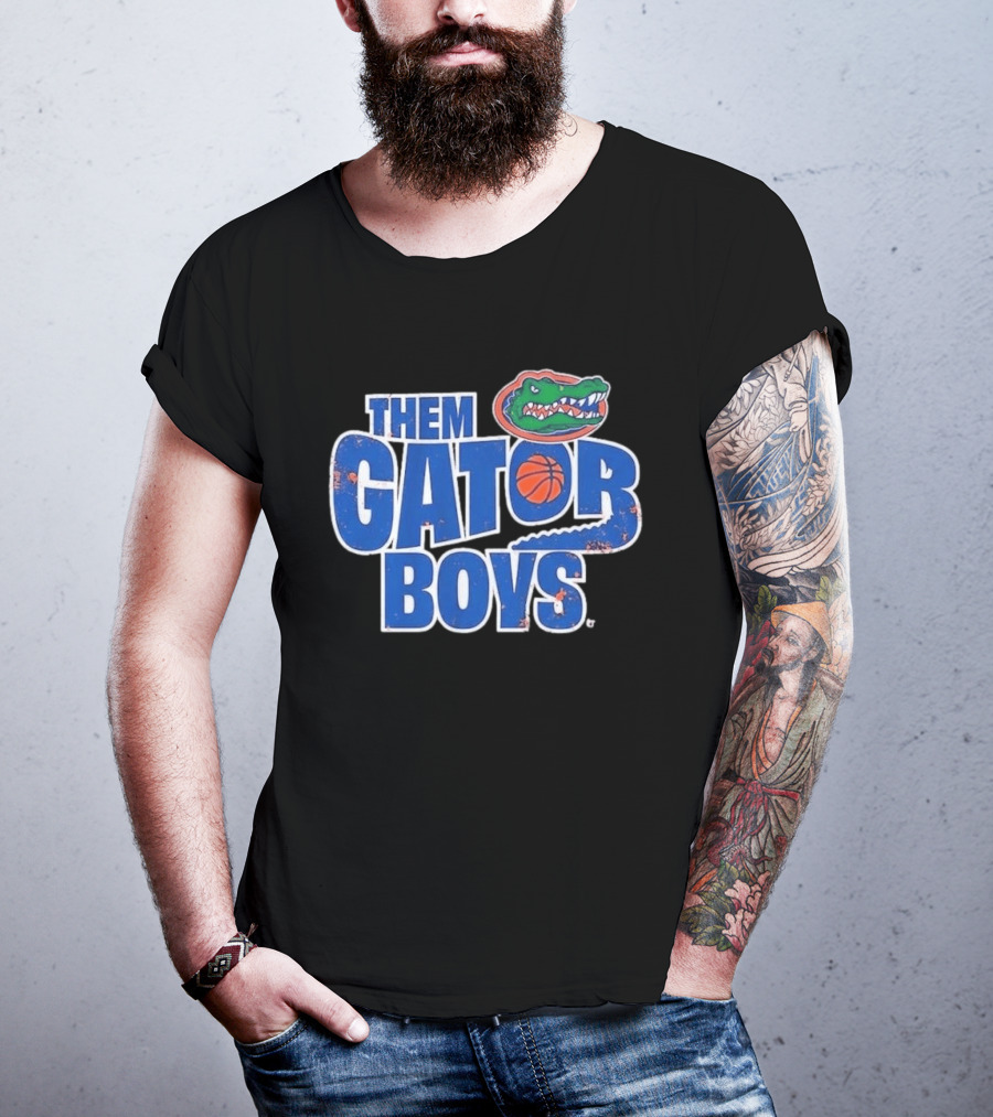 Them Gator Boys Florida Basketball Gator Logo And Ball T-Shirt