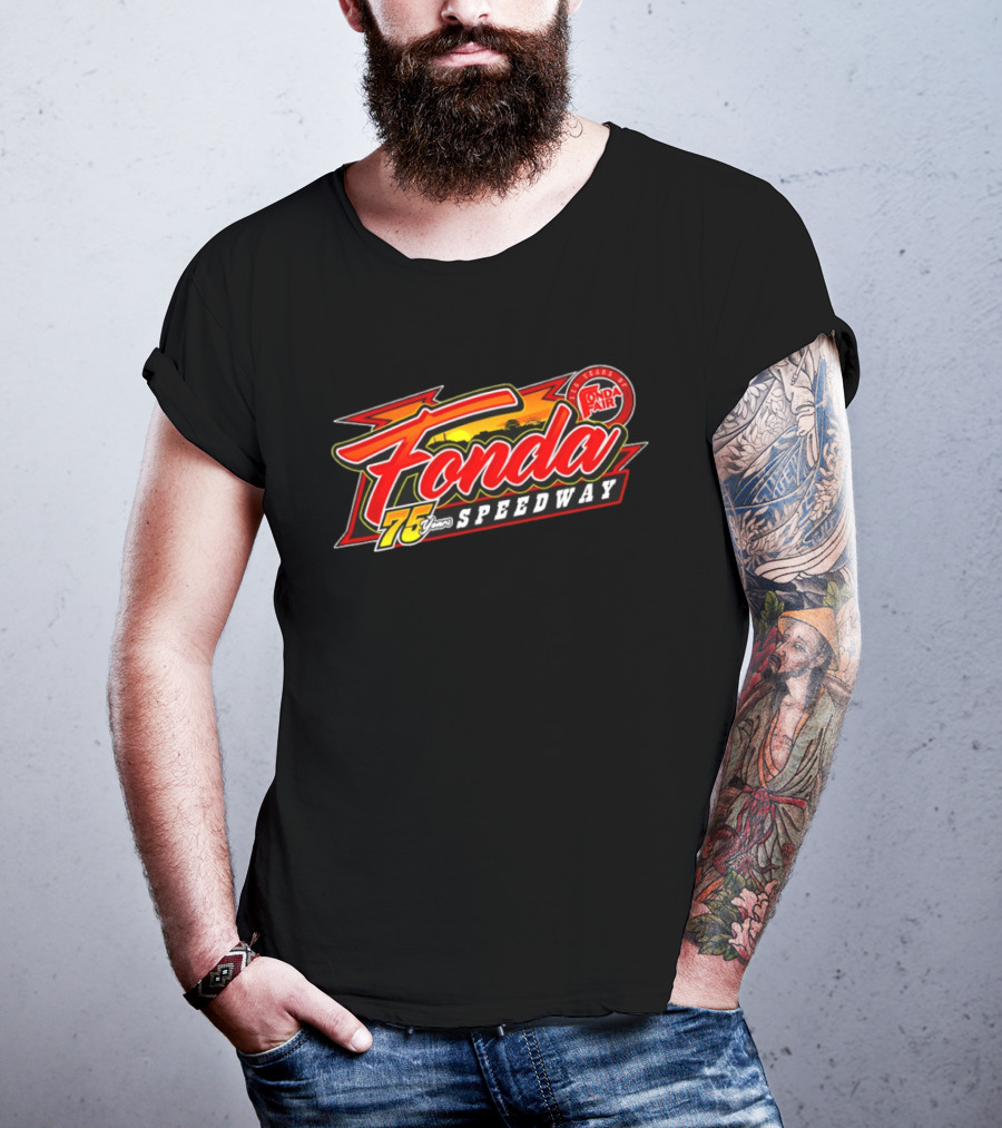 Fonda Speedway 75 Years Fonda Fair Racing Anniversary Celebration T-Shirt