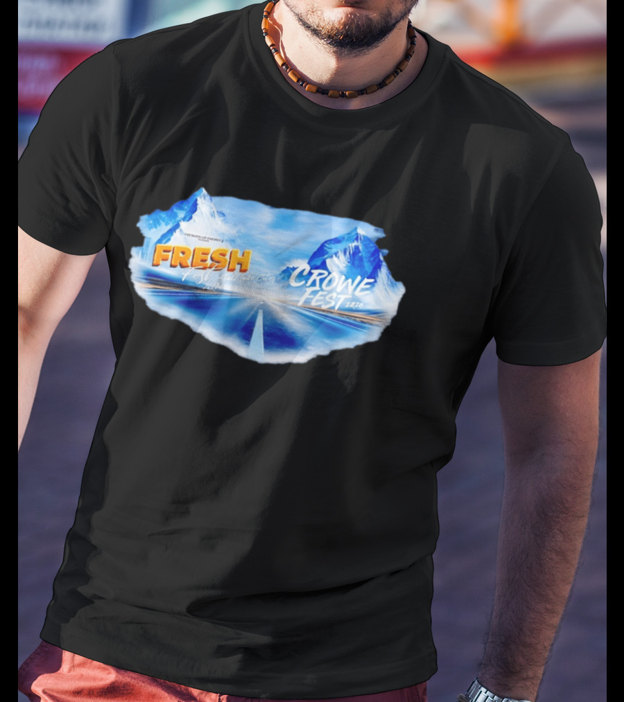 Fresh Fest Salt Lake City 2026 Crowe Fest 2026 Mountain Road Trip T-Shirt
