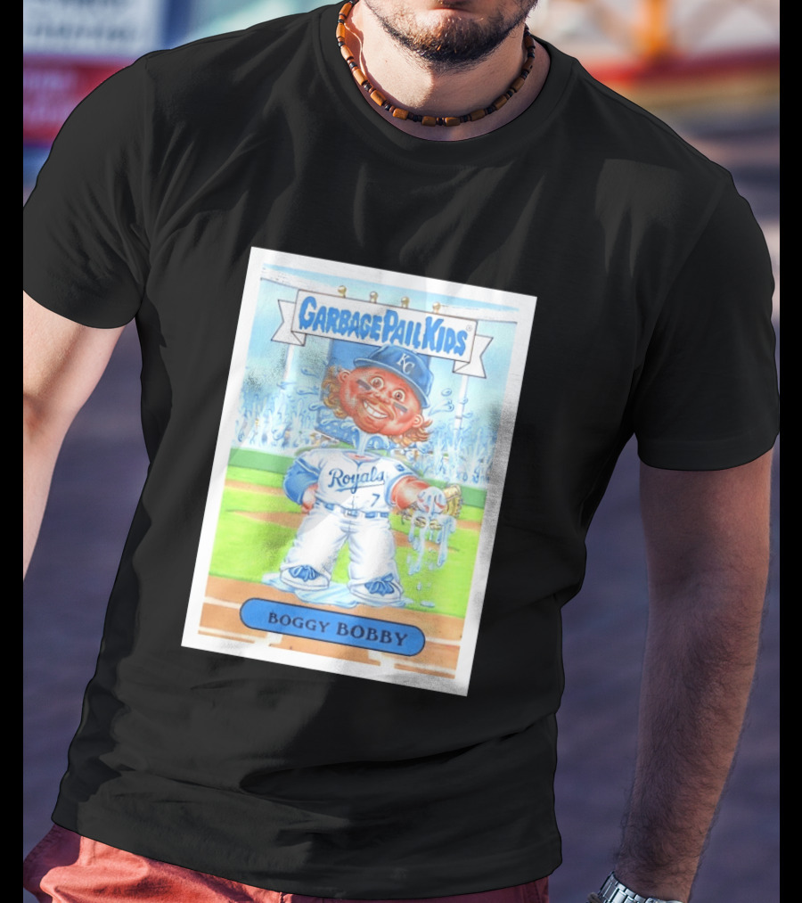 Garbage Pail Kids Boggy Bobby Royals KC Baseball Card T-Shirt