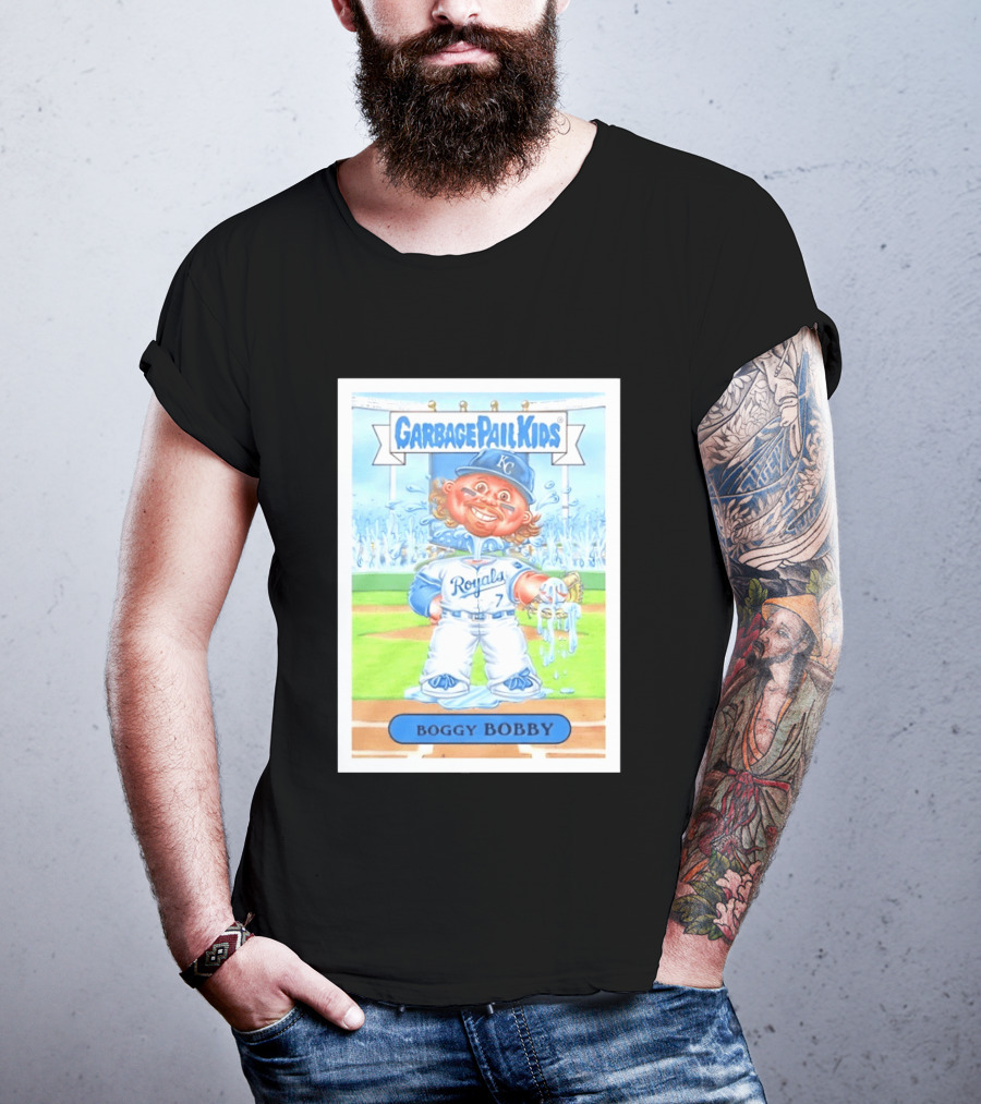 Garbage Pail Kids Boggy Bobby Royals KC Baseball Card T-Shirt