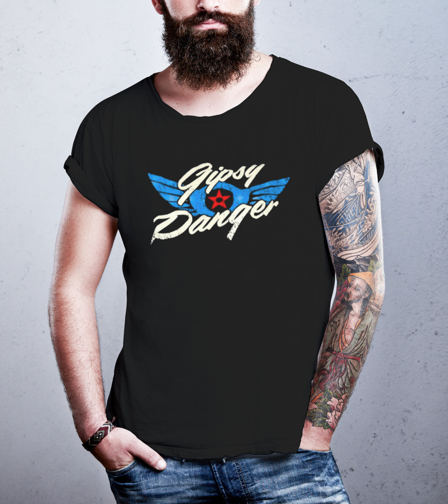 Gipsy Danger Blue Wings Red Star T-Shirt