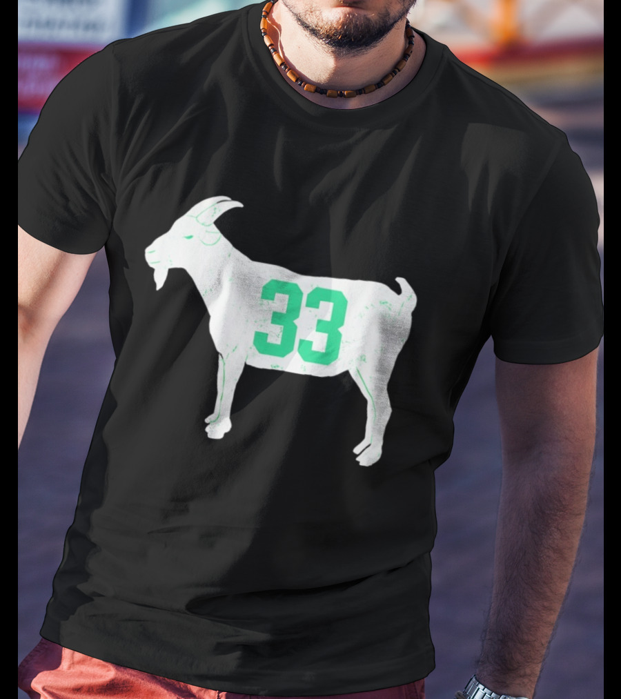 Larry Bird Goat 33 Boston Celtics St Patrick's Day Basketball T-Shirt