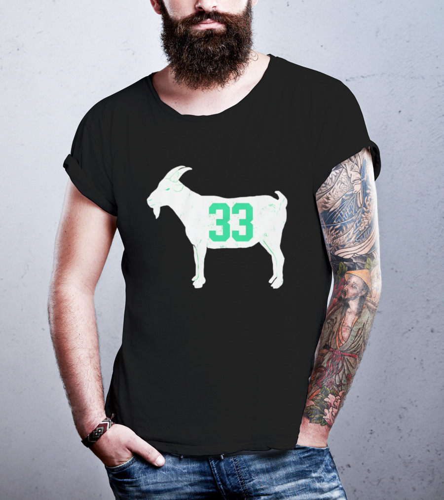 Larry Bird Goat 33 Boston Celtics St Patrick's Day Basketball T-Shirt