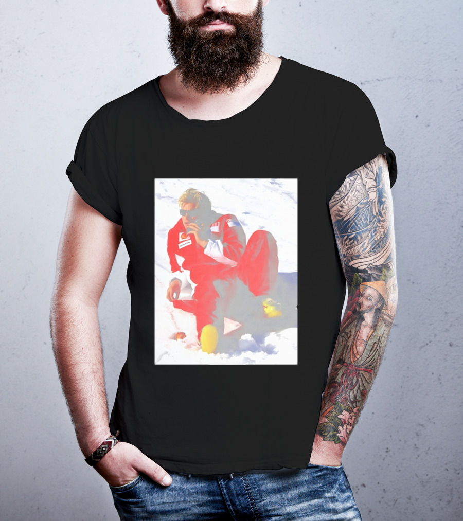 Ice Man Kimi Raikkonen F1 Ferrari Team Racing Legend T-Shirt