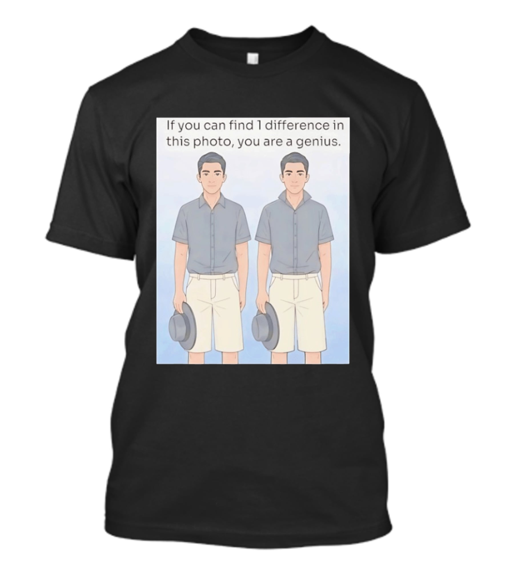 If You Can Find 1 Difference In This Photo You Are A Genius Puzzle Challenge T-Shirt